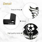 SIGNLEADER Metal Wall Art Decor - Soccer Trophy with Wings Minimalist Modern Abstract Wall Sculpture Hanging Home Decoration for Living Room, Bedroom, Bathroom, Kitchen, Studio, Outdoor - 36" Black