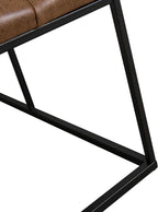 Homepop Home Decor | Large Upholstered Bench | Bench Ottoman with Storage for Living Room & Bedroom | Decorative Home Furniture (Light Brown PU Leather)
