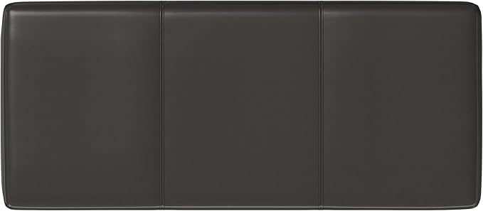 SIMPLIHOME Avalon Lift Top Rectangular Storage Ottoman - 44 inch Wide Upholstered Vegan Leather Lift-Top Ottoman in Tanners Brown, Contemporary Coffee Table Ottoman for Living Room with Hidden Storage