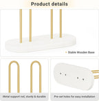 Dahey Scrunchie Holder Hair Tie Organizer Stand 2 Tier Metal Scrunchies Organizer Modern Hair Accessories Organizer Storage Display 50-70 Scrunchies Jewelry Scrunchy Holder for Girls, Gold