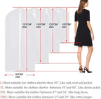 Suit Bags for Closet Storage Garment Bag 24''X40'' Clear Garment Bags for Hanging Clothes (Set of 6) Plastic Waterproof Suit Cover Bag with Zipper for Coats, Jackets, Shirts