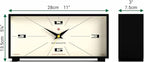 NEWGATE® Thunderbird Desk Clock | Retro Contemporary Rectangular Design | Black | Modern mid Century Style for Desk, Mantel, Table top or Shelf