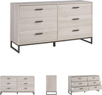 Signature Design by Ashley Socalle 6 Drawer 59" Dresser, Beige