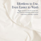 Brooklinen Luxury Percale Duvet Cover – 100% Cotton, Cool, Crisp, Extra-Long Corner Ties, Button Closure, Soft & Breathable – Machine Washable, Duvet Cover King/California King Bed Sizes (Cream)