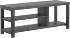 EXCEFUR Industrial Entryway Bench, Rustic Indoor Shoe Boot Storage Bench Seat for Living Room, Grey