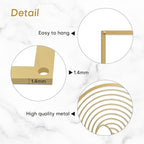 SIGNLEADER Metal Wall Art Decor Geometric Mid-Century Stripe Landscape Modern Abstract Wall Sculpture Hangings Home Decoration for Living Room, Bedroom, Bathroom, Kitchen, Outdoor - 36" Gold
