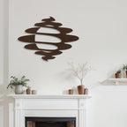 SIGNLEADER Metal Wall Art Decor Abstract Shapes Geometric Modern Abstract Wall Sculpture Hangings Home Decoration for Living Room, Bedroom, Bathroom, Kitchen, Outdoor - 30" Bronze