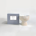 Blueme Spiritual Candle | Palo Santo & Vetiver | 2 Wick - Refillable Wellness Candle with Essential Oils, Hand Finished & Poured Soy Wax Blend Ceramic Vessel, Natural Cotton Wicks | Medium 12 oz
