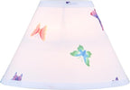 Aspen Creative 56036, Hardback Empire Transitional UNO Lamp Shade, White with Butterfly and Floral Desing, 4" Top x 10" Bottom x 7" Slant, Slip UNO 33mm