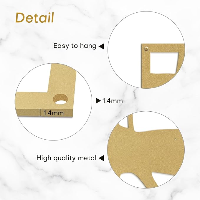 SIGNLEADER Metal Wall Art Decor Abstract Lines Minimalist Modern Abstract Wall Sculpture Hangings Home Decoration for Living Room, Bedroom, Bathroom, Kitchen, Outdoor - 24" Gold