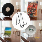 KINGDOM SOLUTIONS 8" 2-Pack Metal Stands Black – Book Stand – Sturdy Plate Holder for Art, Pictures, Books, Frames, and Decorative Displays