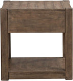 Liberty Furniture Broadmore Living Room Drawer End Table - Cobblestone Brown