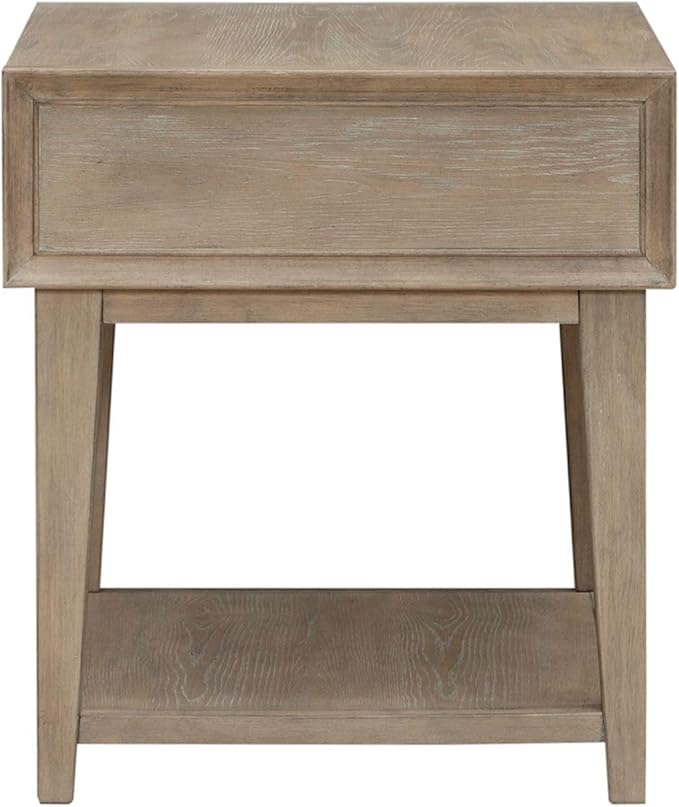 Liberty Furniture Brentwood End Table for Living Room - Sandstone Oak Wood