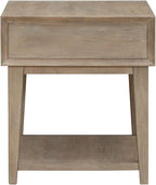 Liberty Furniture Brentwood End Table for Living Room - Sandstone Oak Wood