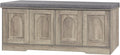 DINZI LVJ Shoe Bench, Entryway Storage Bench with Doors, Cushion, 2-Tier Shoe Rack with 8-Cubby, 47.2”L x 13.8”W Shoe Organizer Cabinet, Adjustable Shelf, Living Room, Bedroom, Gray Wash