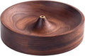 Incense Holder,Black Walnut Hand - Crafted Round Burner for Sticks with Ash Catcher,Perfect for Relaxation at Home, Yoga,Spa & as a Gift