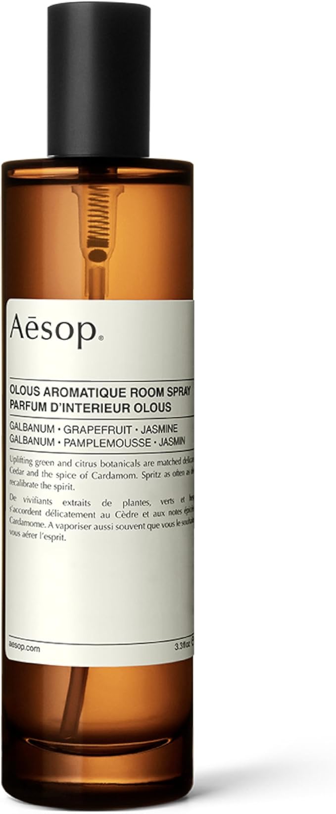 Aesop Olous Aromatique Luxury Room Spray | Fresh, Woody, Citrus Aroma lasts for Several Hours | 3.4 oz / 100mL