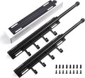 12" Valet Rod for Closet Pull Out With 4 Hooks Valet Rods for Closets (2Pack Black) Closet Valet Rod Slide Out