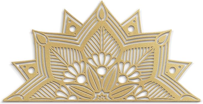 SIGNLEADER Metal Wall Art Decor Flower Minimalist Modern Abstract Wall Sculpture Hangings Home Decoration for Living Room, Bedroom, Bathroom, Kitchen, Outdoor - 36" Gold