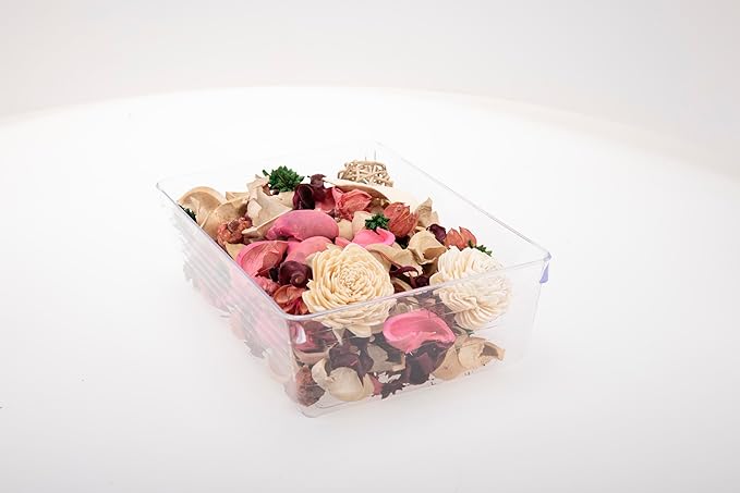 KAV Potpourri Bowl Filler, Spring Pot pourri Dried Flower Vase Fill Mix, Home Decor Scented Dry Petal Popori, Roses and Garden Scents, Natural Flower Home Fragrance 14 oz (Pretty Pink)