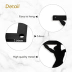 SIGNLEADER Metal Wall Art Decor A Men on Cross Minimalist Modern Abstract Wall Sculpture Hangings Home Decoration for Living Room, Bedroom, Bathroom, Kitchen, Outdoor - 18" Black