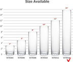 WGVI Quality Thick Weighted Tall Clear Cylinder Glass Vase, 3" W x 16" H, Flower Arrangement Candle Holder Floral Container Wedding Centerpieces Home Decor Bulk Wholesale, 12 Pieces