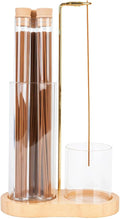 Incense Holder with Ash Catcher,2 in 1 Incense Burner for Sticks,Wooden Anti-ash Incense Stand Set with 3 Acrylic Tubes Birthday Gift for Women Mother Girl Friend Meditation Yoga Spa Home Office
