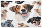 VUMIVI Cartoon Dog Tapestry Black & White Pet Dog Heads Cute Illustration Modern Creative Design Tapestry Wall Hanging for Living Room Bedroom Dorm Classroom Aesthetic Decor W60xL40in