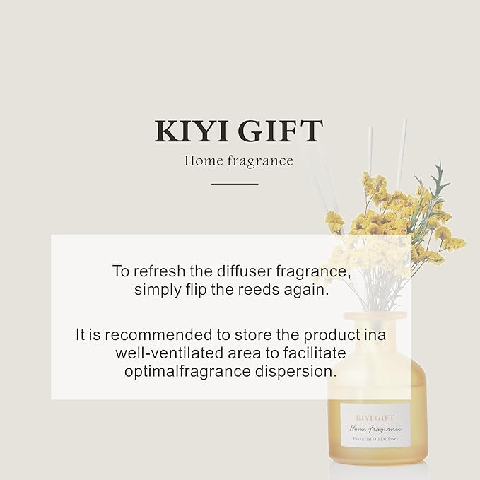 Reed Diffuser Set –Scented Diffuser with Sticks Home Fragrance Diffusers for Home Reed Diffuser for Bathroom Shelf Decor (4.06oz Pear Freesia)