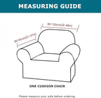 KRFOONN 2 Piece Couch Chair Cover Printed Sofa Covers Couch Covers Stretch Armchair Sofa Couch Slipcovers Furniture Protector with Elastic Bottom for Living Room (Armchair, 54)