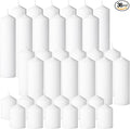White Pillar Candles Bulk Set of 36，Hurricane Candles，3 Different Lengths 2 x 3/6/8 Inch (12 Each)，Dripless Unscented Smokeless，Gives You a Better Atmosphere When Organizing an Event Party.