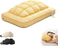Luxury Hotel Pineapple Cloud Pillow, 3 Heights Plush Supportive Pillow for Back Side Sleepers, Machine Washable Premium Fiber Fill Decorative Throw Pillow (Yellow, Medium Pillow)