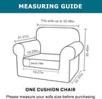 KRFOONN 2 Piece Chair Covers Printed Sofa Covers Couch Covers Washable Armchair Sofa Couch Slipcover Furniture Protector with Elastic Bottom for Living Room (Armchair, A1), Small