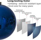 Royal Blue 6.0" Extra Large Christmas Balls - Christmas Tree Decoration Ornaments Shatterproof Hanging Shiny Balls for Birthday Holiday Wedding Decorations Set of 2pcs