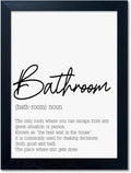 Boswaydeco Bathroom Pictures Wall Decor Black and White Bathroom Rules Wall Art Modern Toliet Decor Canvas Artwork for Guest Washroom