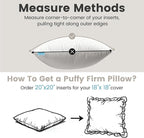 QUIETSEA 16x16 Pillow Inserts, 2 Pack Down Alternative Throw Pillow Inserts, Fluffy Soft Square Decorative Pillows for Bed, Couch and Sofa