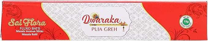 Dwaraka - Incense Sticks - Sai Flora, 100 Sticks, All Natural, Chemical Free