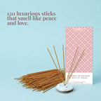 Folkulture Incense Sticks | Set of 120 with Holder for Relaxation | Cherry Blossom & White Musk | Organic, Slow Burning, Non-Toxic | Luxe Floral Fragrance, for Valentines