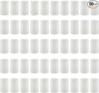 Housecret 50 Pack 2" D x 3" H (20 Hour Burn Time) White Unscented Pillar Votive Candles, Hand Poured Wax Candle Ideal Gifts for Weddings Birthdays Christmas Holidays Party