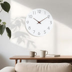 Mosewa Wall Clock 10 Inch Silent Non Ticking Battery Operated White Modern Office Simple Minimalist Decorative for Kitchen Home Bathroom Living Room