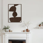 SIGNLEADER Metal Wall Art Decor Abstract Shapes Minimalist Modern Abstract Wall Sculpture Hangings Home Decoration for Living Room, Bedroom, Bathroom, Kitchen, Outdoor - 18" Bronze