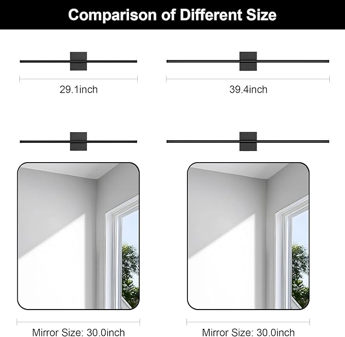 Wall Sconces Set of Two with Remote Control, 39.4 in Dimmable Black Battery Operated Wall Lights, 350° Ratation 3000K-6000K LED Wireless Rechargeable Sconce for Bathroom, Living Room, Bedroom