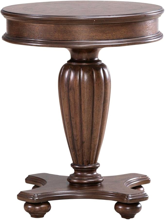 Liberty Furniture Allington Round End Table for Living Room - Satin Sienna