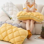 Luxury Hotel Pineapple Cloud Pillow, 3 Heights Plush Supportive Pillow for Back Side Sleepers, Machine Washable Premium Fiber Fill Decorative Throw Pillow (Yellow, High Pillow)