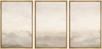 MUDECOR Framed Canvas Print Wall Art Abstract Minimalist Modern Art Neutral Home Decor for Bedroom - 16"x24"x3 Natural