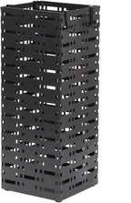 Metal Umbrella Stand ,Metal Umbrella Holder with 4 Hooks,Square Mesh Umbrella Holder for Home, Entryway, Office, Hotel & Supermarket(Black, 16.5 x 6.5 x 6.5Inch)