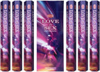 TRUMIRI Incense Stick Holder Bundle with Hem Love & Sex 20g Incense Sticks - Pack of 6 (Approx 120 Sticks)