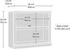 Sauder Miscellaneous Storage 2-Shelf Bookcase/ Book Shelf, Washington Cherry finish