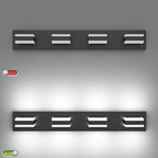 SOLFART 4 Lights Bathroom Vanity Lighting Over Mirror,5 Color Temperature Adjustable Matt Black Vanity Light, LED Light Fixtures, Light Over Mirror