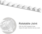 Ralbay 52" Modern Chrome Vanity Lights 8 Lights Acrylic Stainless Steel LED Vanity Light Fixtures Chrome Bathroom Lighting Over Mirror